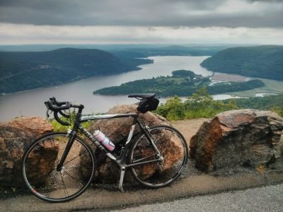 Cycling Pause at Hudson Highlands Overlook