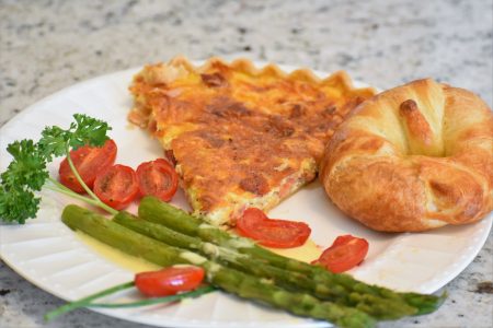 Breakfast Main Course French Quiche Seasonal Vegetables