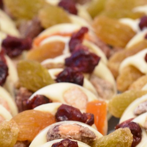 Dried Fruit Filled White Chocolate Bark